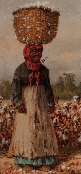 Woman in Cotton Field by William Aiken Walker Oil Painting