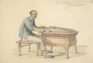 A Chinese Peasant Selling Betel by William Alexander Oil Painting