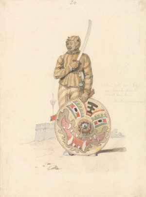 A Chinese Warrior by William Alexander Oil Painting