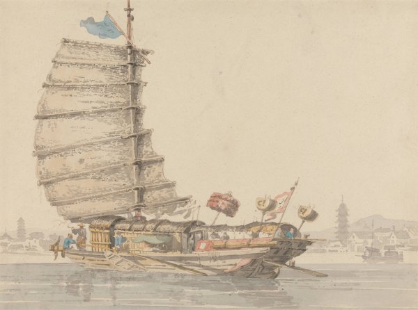 A Junk by William Alexander - Hand-Painted Oil Painting Reproduction