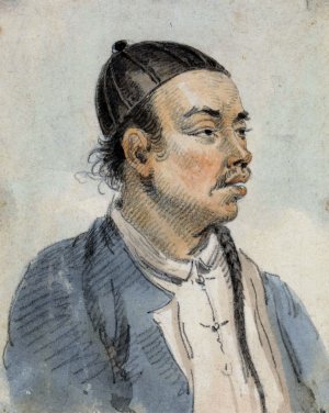 Portrait of a Chinese Man by William Alexander Oil Painting