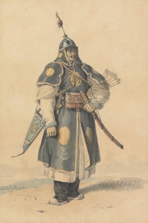 Portrait of a Chinese Soldier by William Alexander Oil Painting