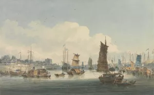 View Near the City of Tientsin Oil painting by William Alexander