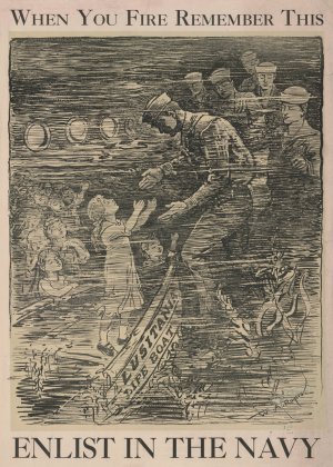 When you fire remember this Enlist in the Navy by William Allen Rogers Oil Painting