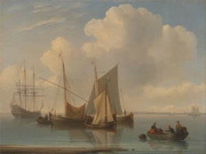 Sailing Vessels by William Anderson Oil Painting