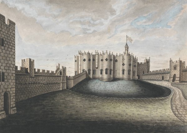 Alnwick Keep by William Beilby - Hand-Painted Oil Painting Reproduction