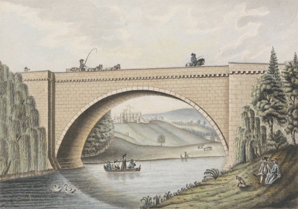 Brick Bridge by William Beilby - Hand-Painted Oil Painting Reproduction