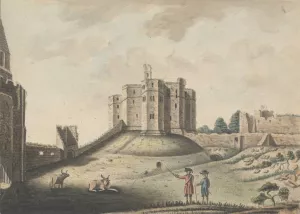 Warkworth Castle, Northumberland Oil painting by William Beilby