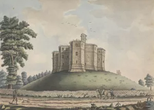 Warkworth Castle, Northumberland Oil painting by William Beilby