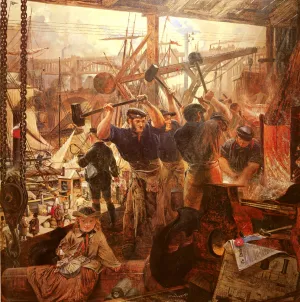 Iron and Coal Oil painting by William Bell Scott