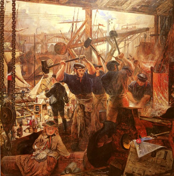 Main Product Photo of Iron and Coal Painting by William Bell Scott