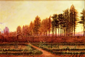 The Gloaming - A Manse Garden in Berwickshire Oil painting by William Bell Scott