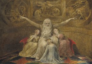 Job and His Daughters by William Blake Oil Painting