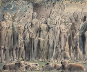 Job and His Family Restored to Prosperity by William Blake Oil Painting
