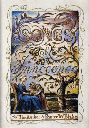 Songs of Innocence Title Page painting by William Blake