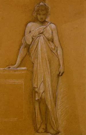 Study of a Classical Maiden by William Blake Oil Painting