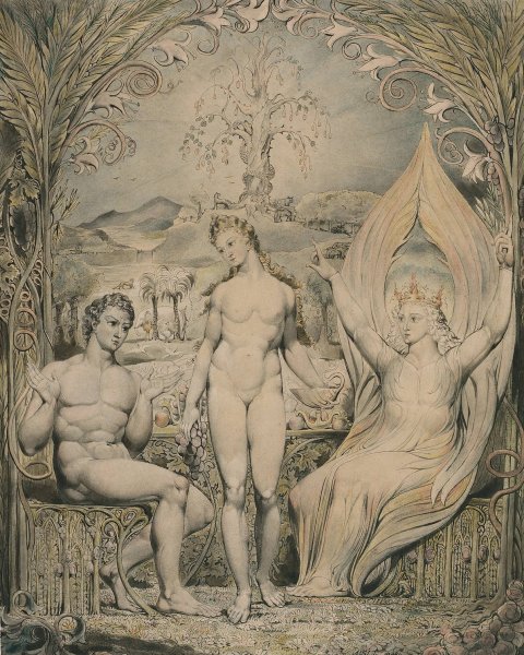 Main Product Photo of The Archangel Raphael with Adam and Eve  Painting by William Blake