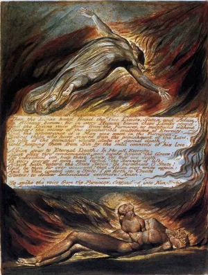 The Descent of Christ painting by William Blake