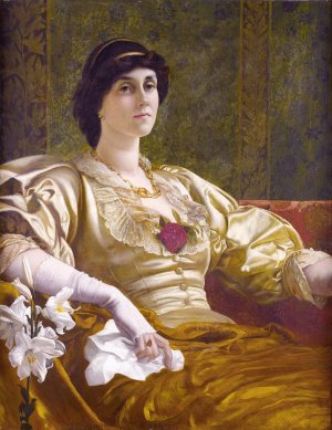 Ethel Bertha Harrison by William Blake Richmond Oil Painting