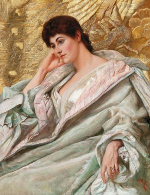 Portrait of Mrs Charles Rome by William Blake Richmond Oil Painting