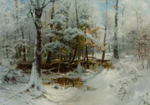 Quiet Winter Afternoon by William Bliss Baker Oil Painting