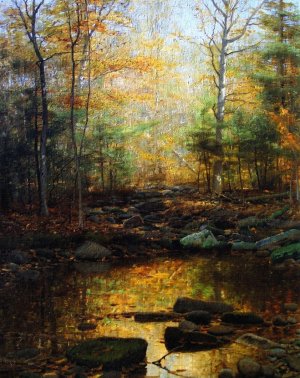 Woodland Brook Oil painting by William Bliss Baker