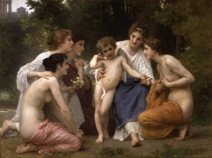 Admiration by William Bouguereau Oil Painting