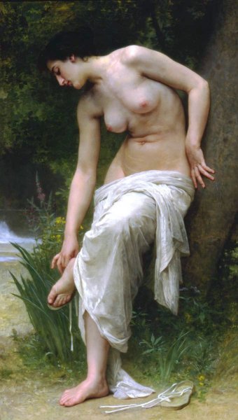 Main Product Photo of After the Bath Painting by William-Adolphe Bouguereau