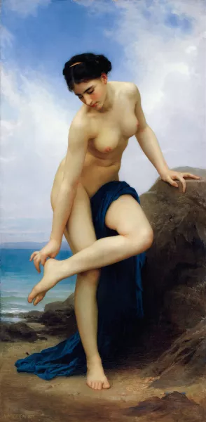 After the Bath Oil painting by William Bouguereau