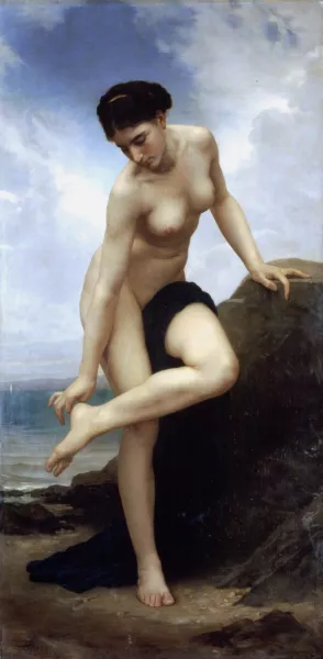 After the Bath by William-Adolphe Bouguereau Oil Painting