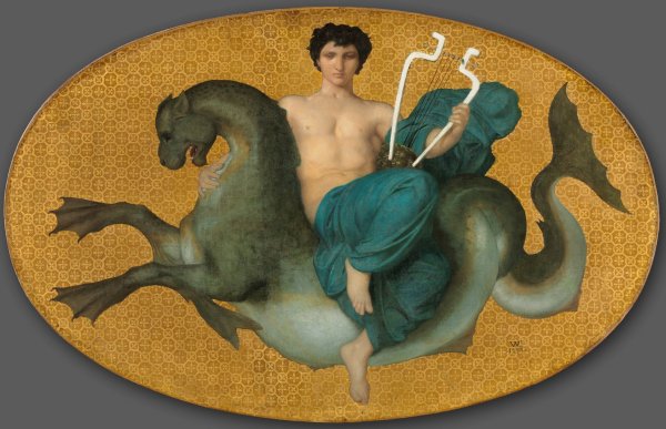 Arion on a Sea Horse  by William Bouguereau - Hand-Painted Oil Painting Reproduction