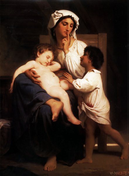 Main Product Photo of Asleep at Last Painting by William-Adolphe Bouguereau
