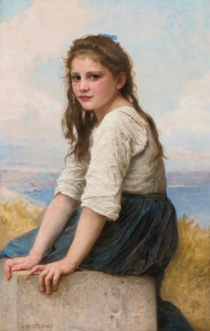 Au Bord De La Mer by William Bouguereau Oil Painting