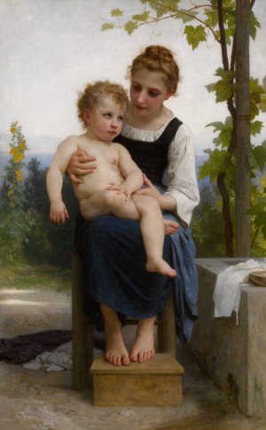 Avant le bain by William Bouguereau Oil Painting