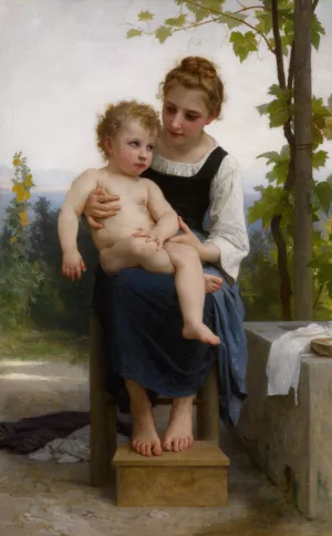 Avant le bain Oil painting by William Bouguereau