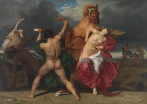 Battle Of The Centaurs And The Lapiths by William Bouguereau Oil Painting