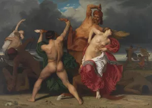 Battle Of The Centaurs And The Lapiths by William Bouguereau Oil Painting