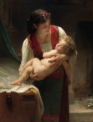 Berceuse by William Bouguereau Oil Painting
