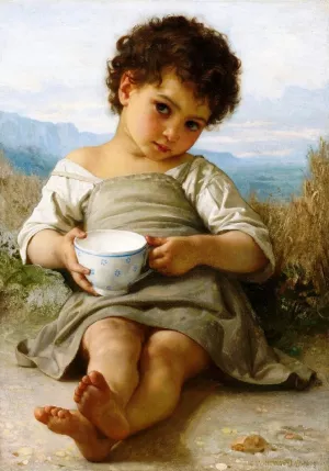 Cup of Milk by William-Adolphe Bouguereau Oil Painting
