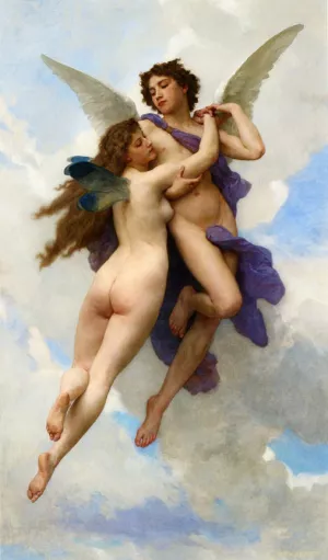 Cupid and Psyche by William-Adolphe Bouguereau Oil Painting