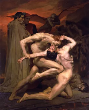 Dante and Virgil in Hell by William-Adolphe Bouguereau Oil Painting