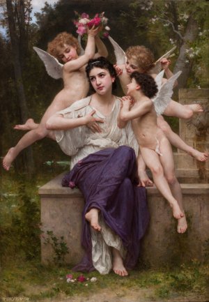Dream of Spring by William Bouguereau Oil Painting