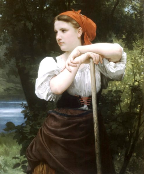 Main Product Photo of Faneuse Painting by William-Adolphe Bouguereau