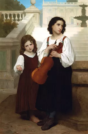 Far From Home by William-Adolphe Bouguereau - Oil Painting Reproduction