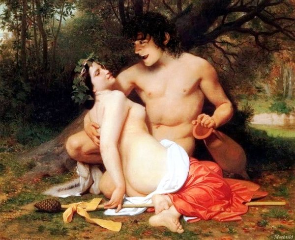 Main Product Photo of Faun and Bacchante Painting by William-Adolphe Bouguereau