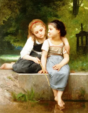Fishing for Frogs painting by William-Adolphe Bouguereau