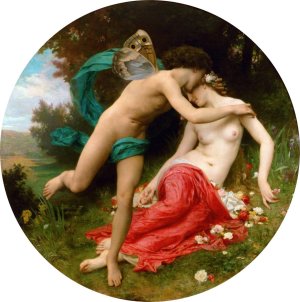 Flora And Zephyr by William Bouguereau Oil Painting