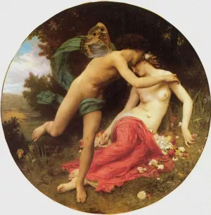 Flora and Zephyr Oil painting by William-Adolphe Bouguereau