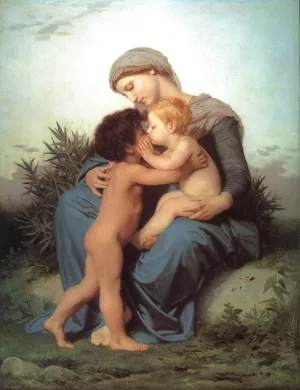 Fraternal Love by William-Adolphe Bouguereau Oil Painting