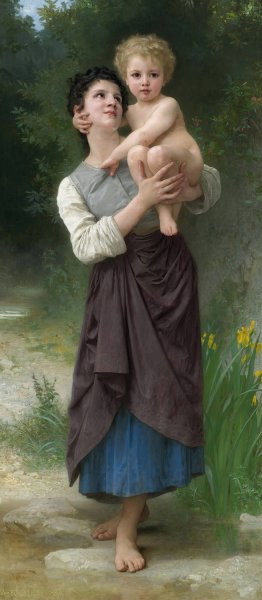 Frere Et Soeur by William Bouguereau Oil Painting